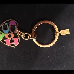 Coach Heart Keychain NWOT